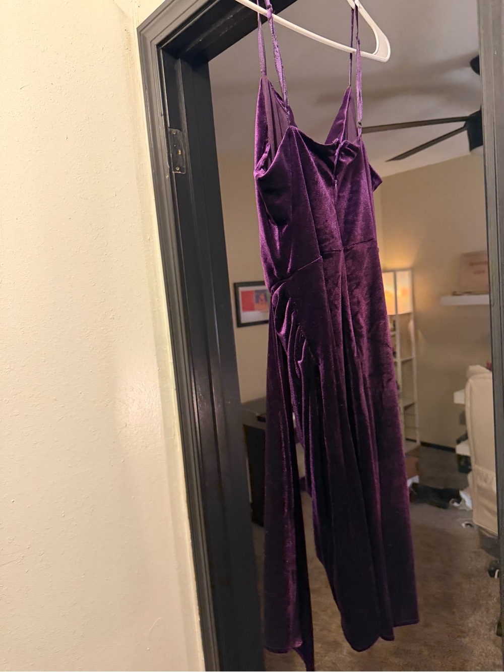 Lulu's Satin Purple Evening Slip